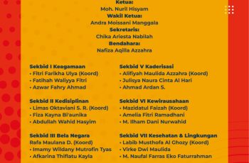 Daftar Lengkap Pengurus OSIS Pertama SMP CAHAYA QURAN Islamic Boarding School