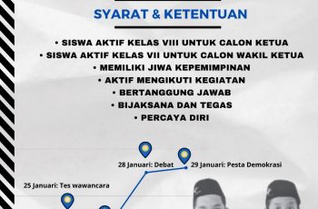 SMP Cahaya Quran Babat Lamongan Buka Pendaftaran Calon Pemimpin OSIS